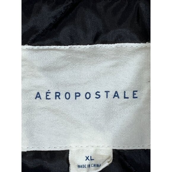 Aeropostale Jacket XL Orange Plaid Quilted Flannel Snaps Preppy Y2K Shacket 80s - Picture 2 of 12